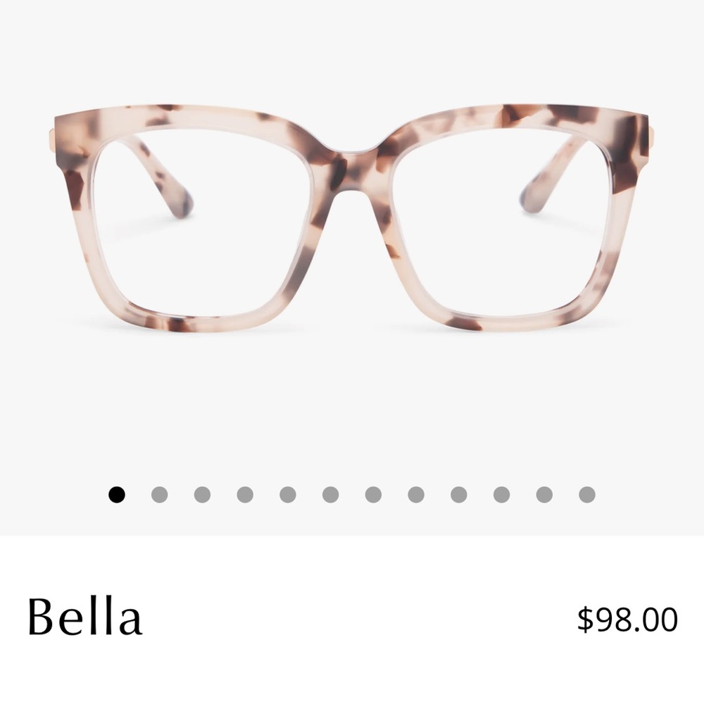 DIFF EYEWEAR Cream Tortoise Blue Light Technology Glasses